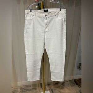 7 For All Mankind Kimmie Crop Skinny Jeans – White | Size 34 | NWT